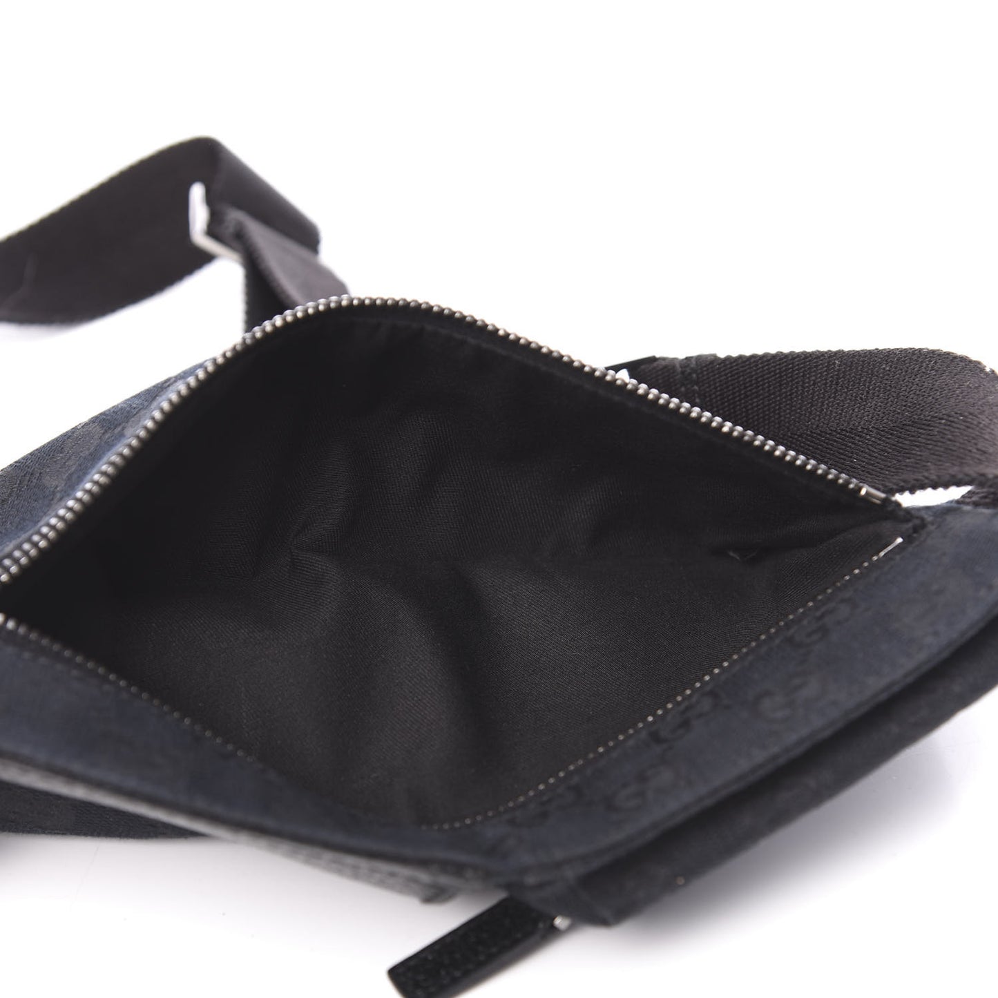 GG Monogram Double Pocket Belt Bag Black