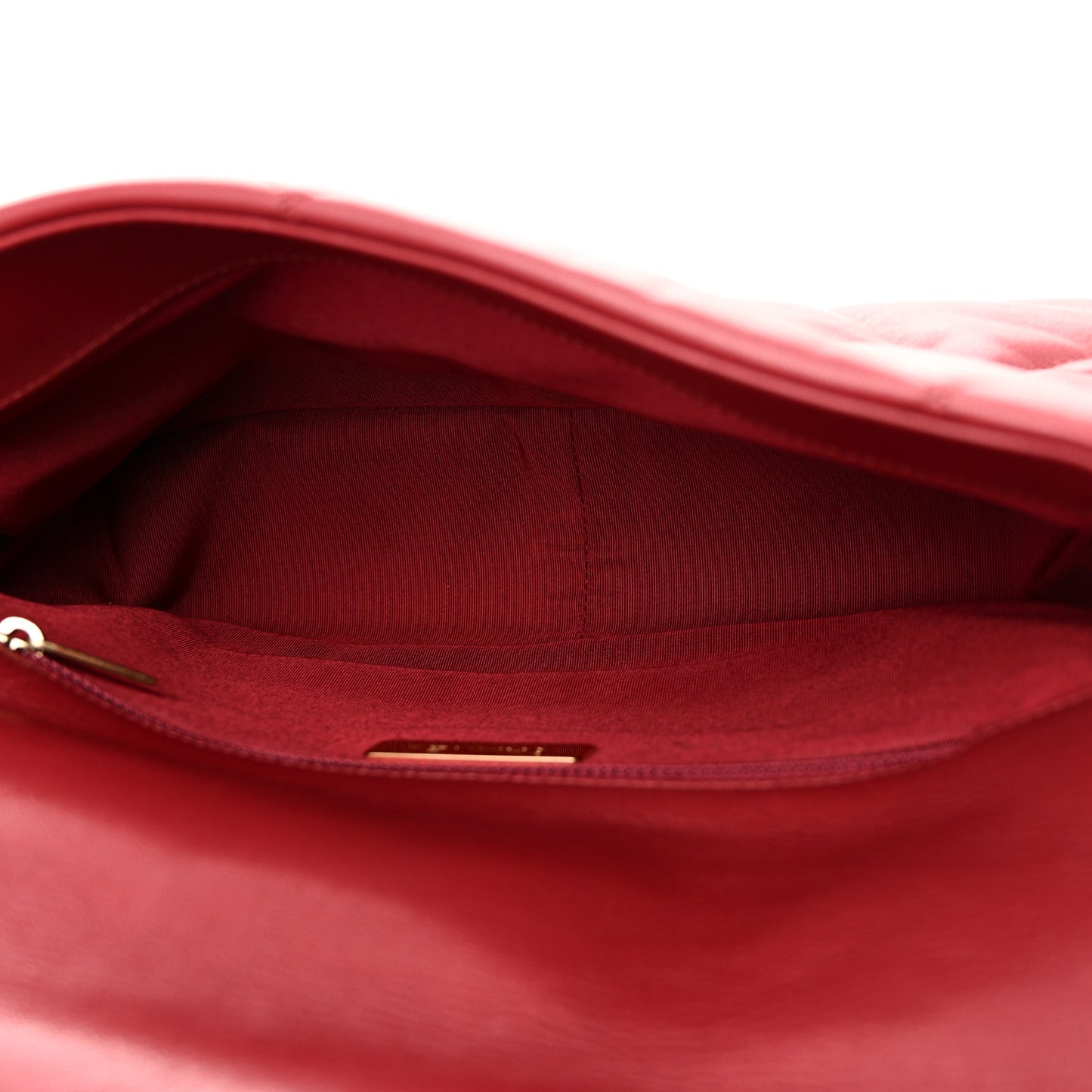 Goatskin Quilted Large Chanel 19 Flap Red