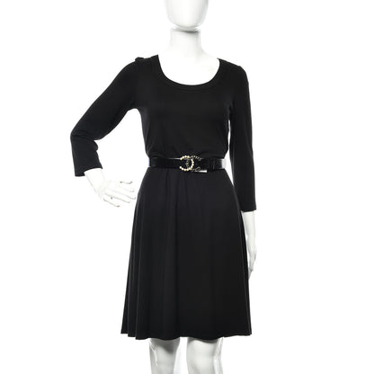Chanel Calfskin Pearl CC Chain Belt 80 32 Black 2 of 9