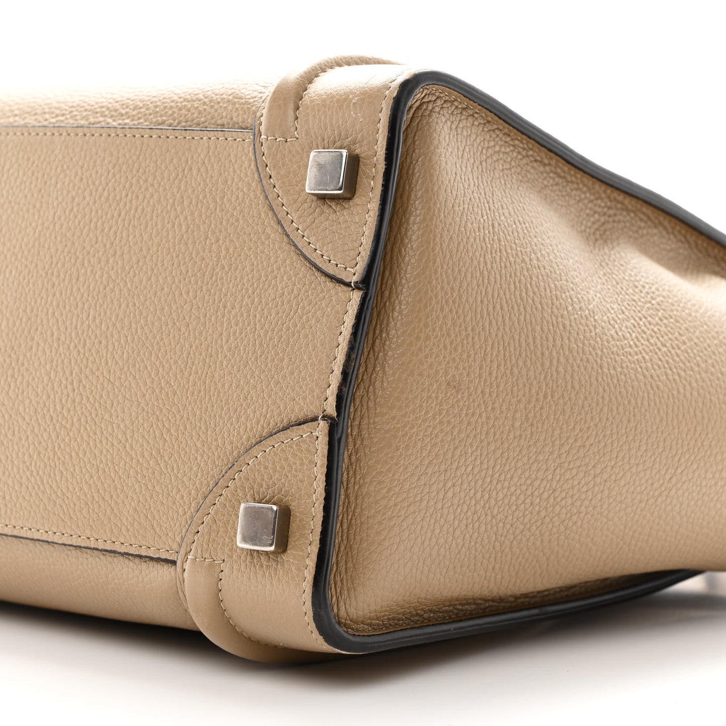 Drummed Calfskin Micro Luggage Dune
