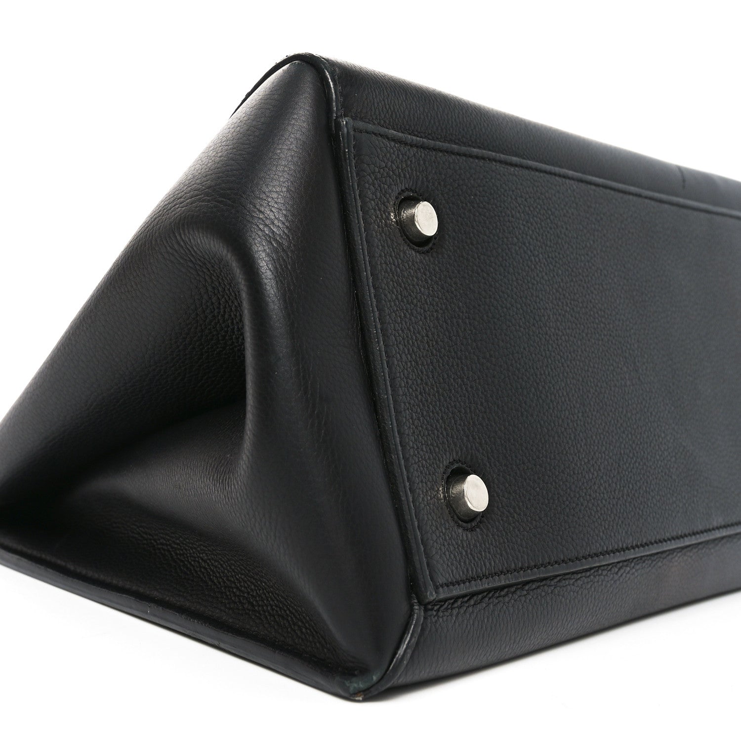 Celine Grained Calfskin Edge Shoulder Bag Black 9 of 10