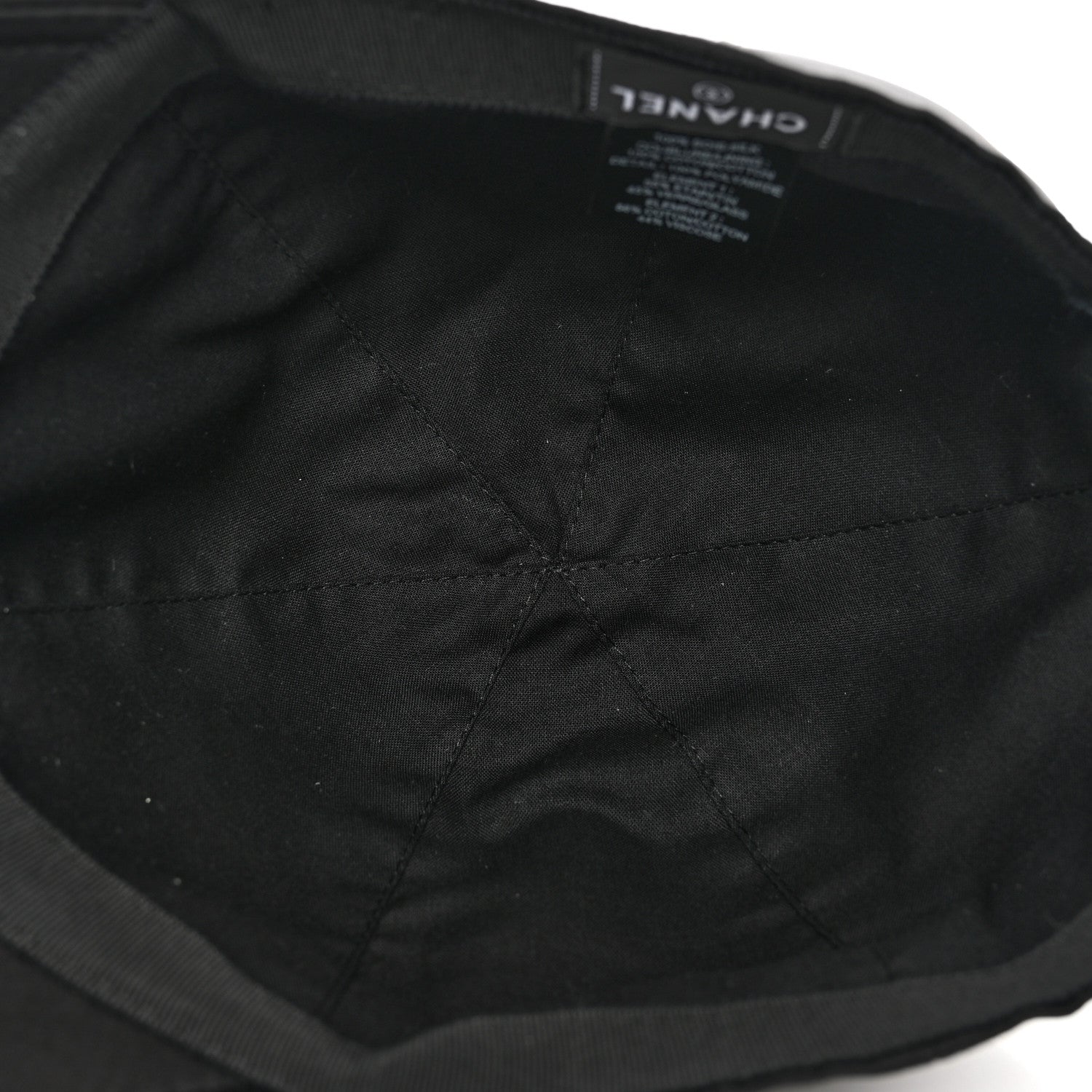 Chanel Silk Pearl CC Cap Hat Black 6 of 7