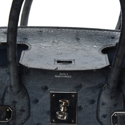Hermes Ostrich Birkin 30 Bleu Roi 15 of 25