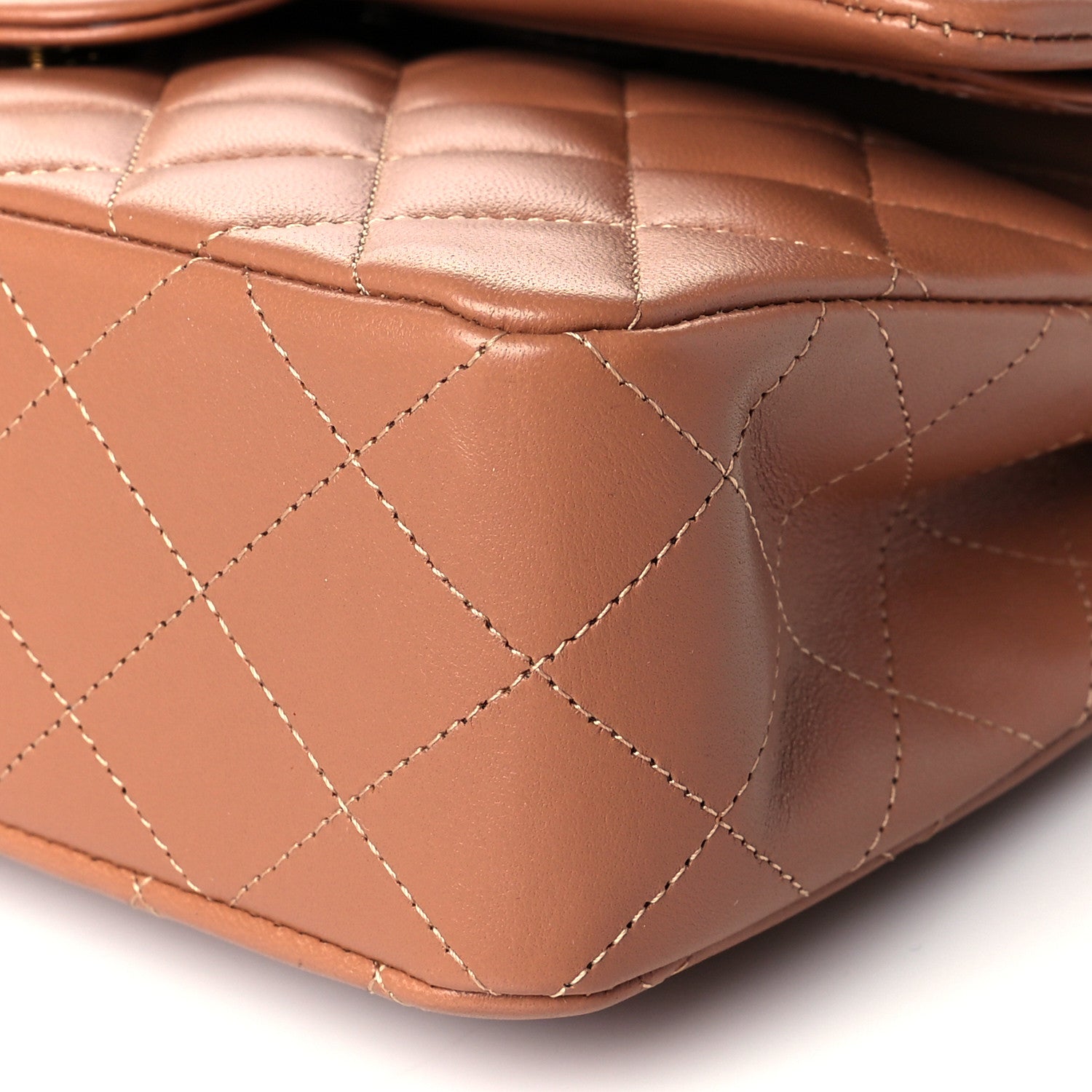 Chanel Lambskin Quilted Small Double Flap Brown 10 of 11