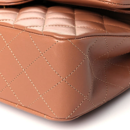 Chanel Lambskin Quilted Small Double Flap Brown 10 of 11