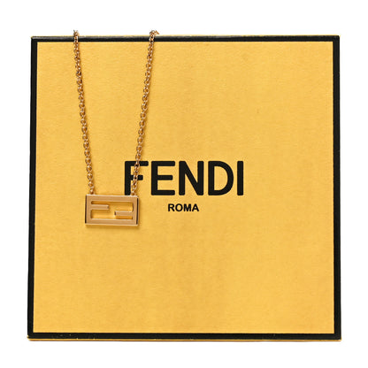Fendi Bronze Baguette Necklace Gold 5 of 5