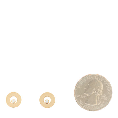 Chopard 18K Yellow Gold Diamond Happy Diamonds Icons Earrings 2 of 6