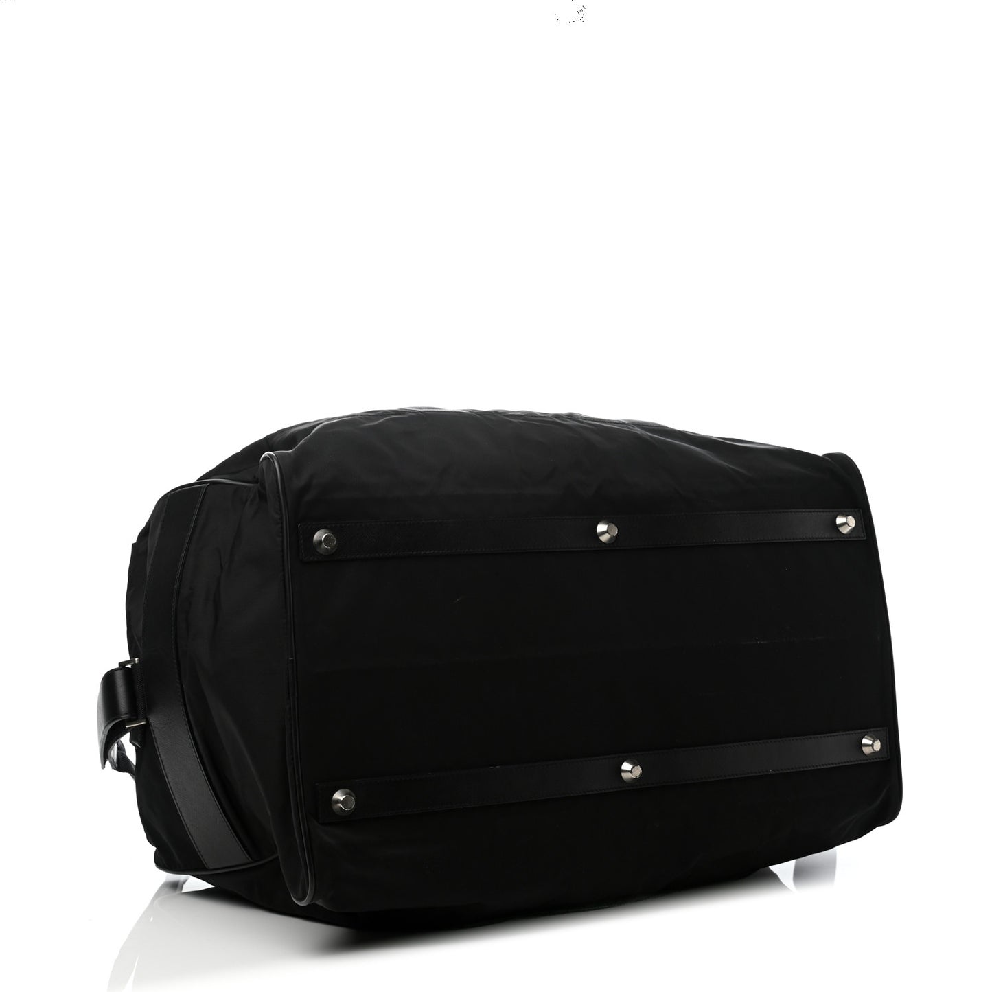 Tessuto Nylon Saffiano Viaggio Carry On Travel Bag Black