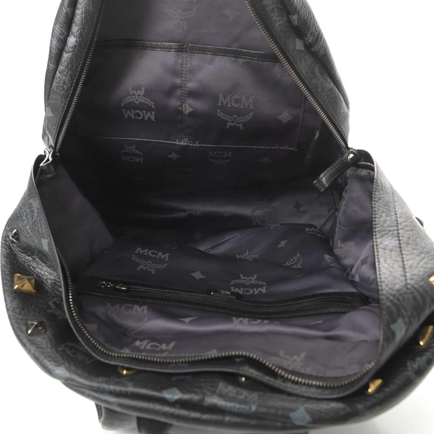 Visetos Medium Studded Stark Backpack Black