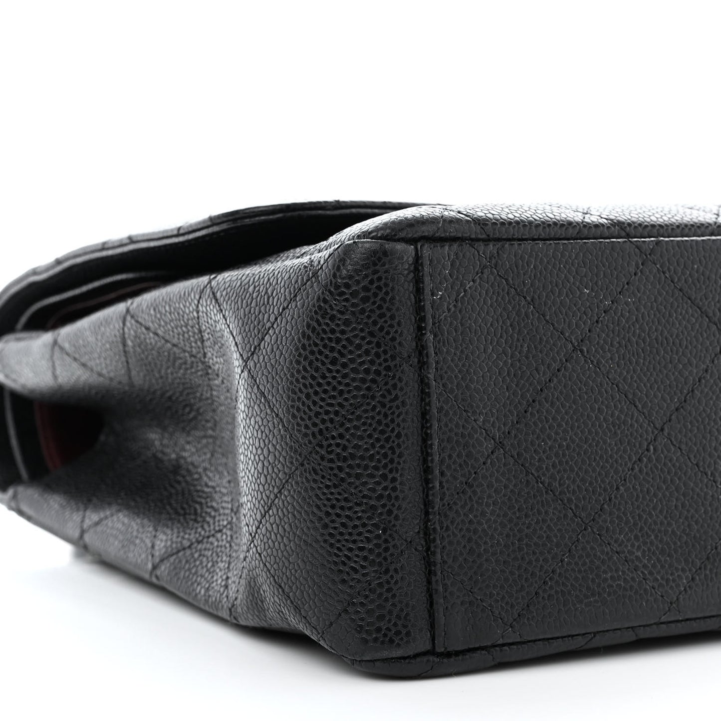 Caviar Quilted Maxi Double Flap Black