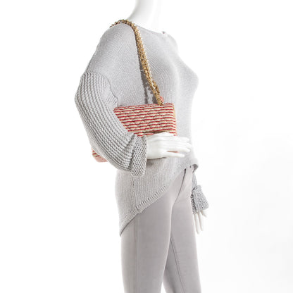 Chanel Jersey Quilted Medium Coco Sailor Flap Red White 3 of 8