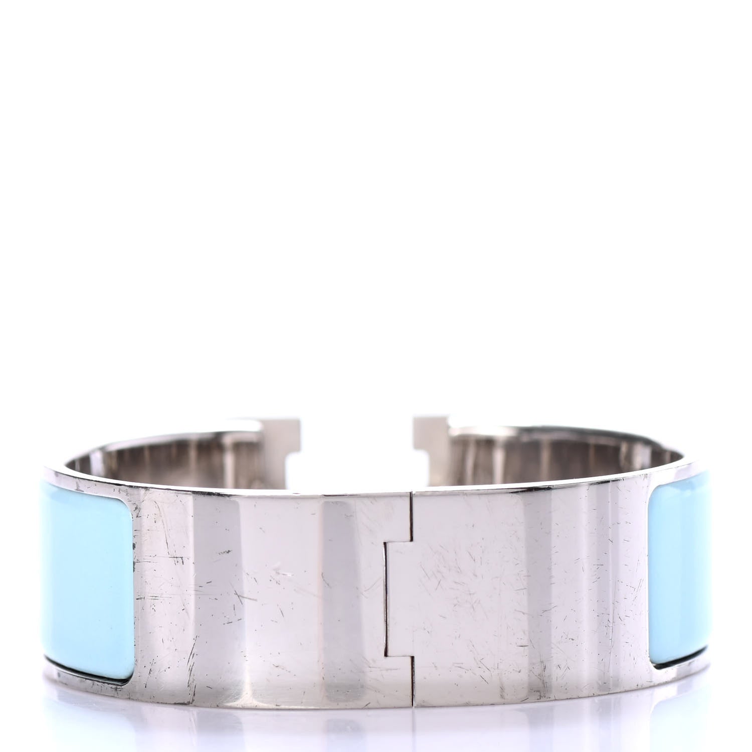 Hermes Enamel Wide Clic Clac H Bracelet GM Lagon 3 of 4