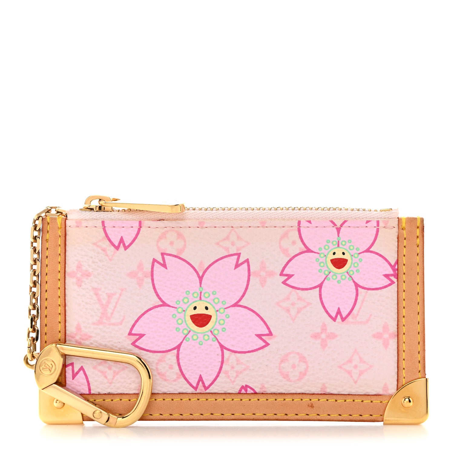 Louis Vuitton Monogram Cherry Blossom Key Pouch Pink 1 of 7