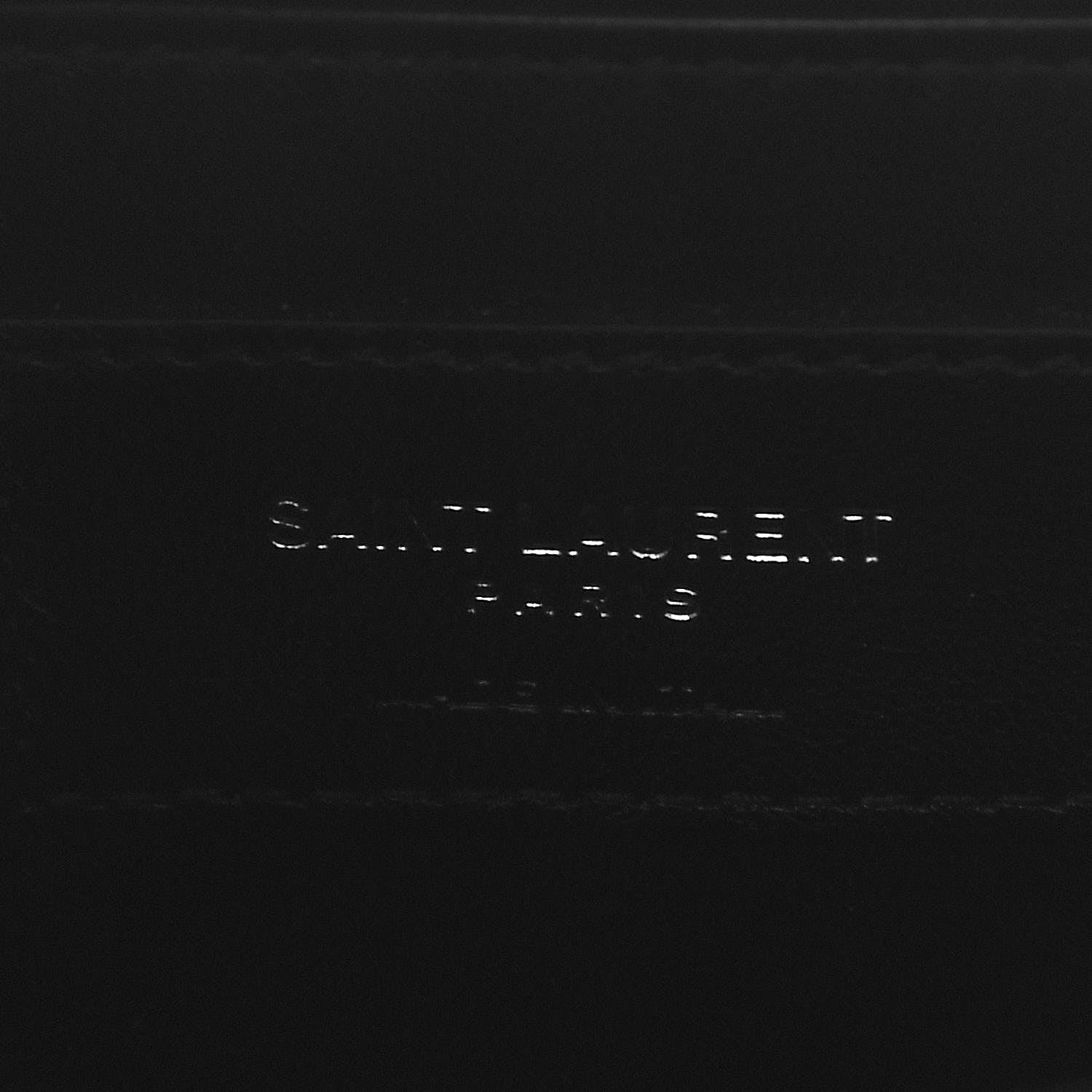 Saint Laurent Calfskin Crocodile Embossed Small Classic Monogram Kate Tassel Satchel Black 6 of 9