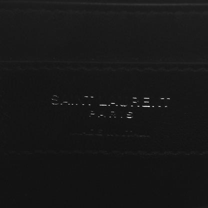 Saint Laurent Calfskin Crocodile Embossed Small Classic Monogram Kate Tassel Satchel Black 6 of 9