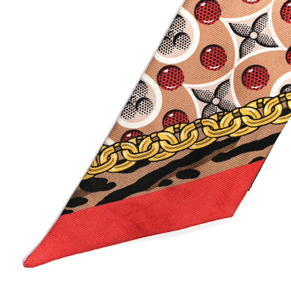 Louis Vuitton Silk Monogram Bubblegram BB Bandeau Beige 4 of 4