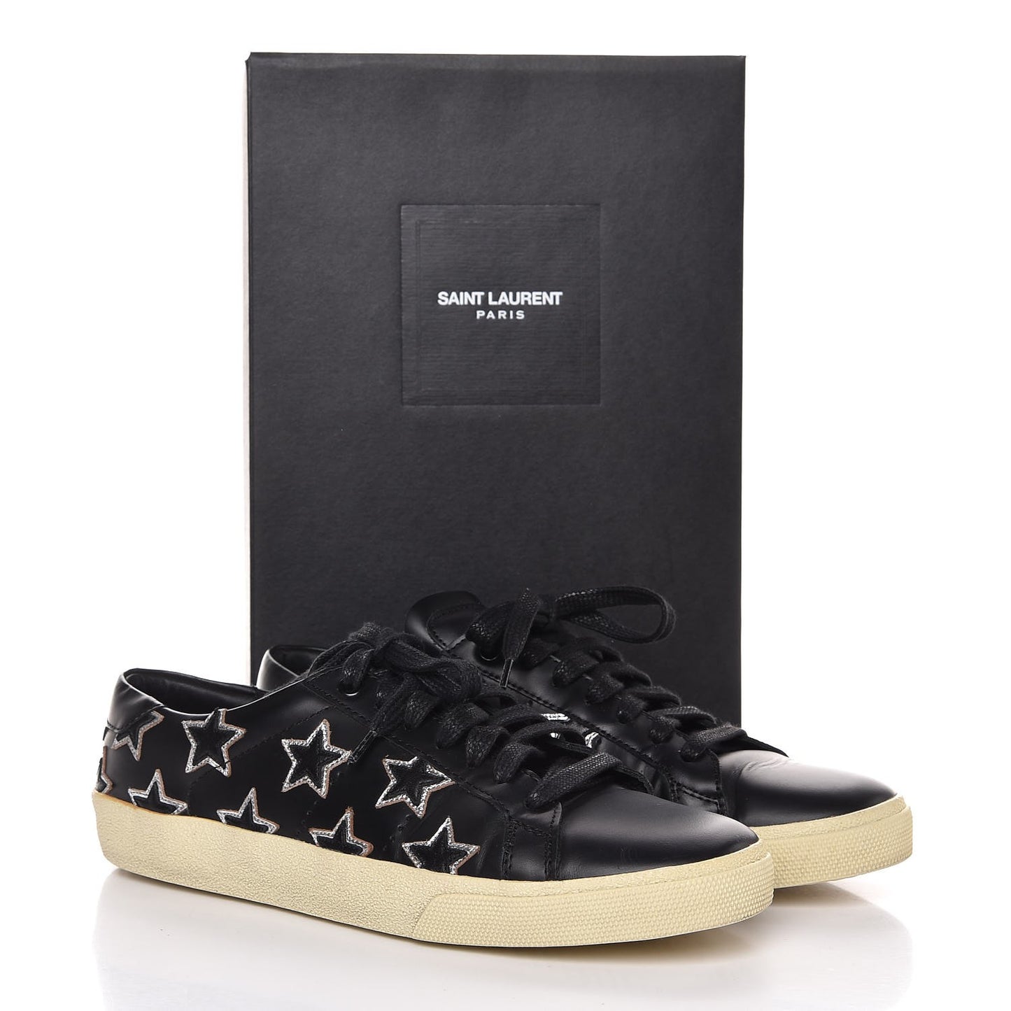 Nappa Star Court Sneakers 38.5 Black