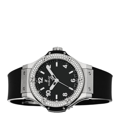 Hublot Stainless Steel Rubber Diamond Pave Bezel 38mm Big Bang Quartz Watch Black 361.SX.1270.RX.1104 2 of 5