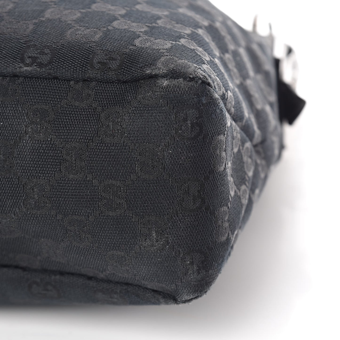 Monogram Medium Horsebit Chain Hobo Black