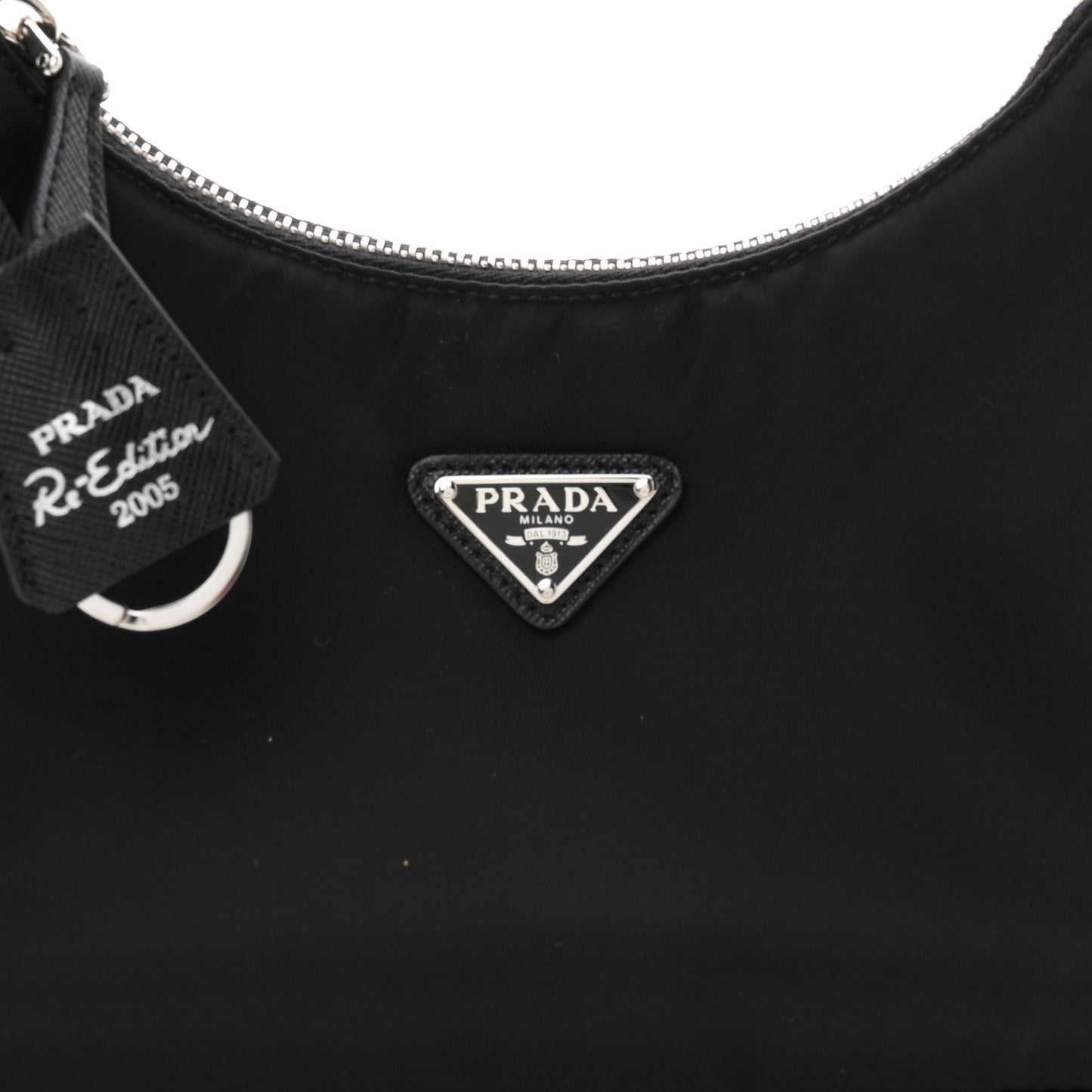 Tessuto Nylon Saffiano Mini Re-Edition 2005 Bag Black