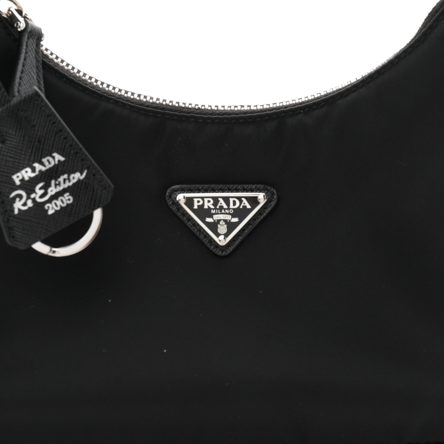 Prada Tessuto Nylon Saffiano Mini Re-Edition 2005 Bag Black 9 of 12