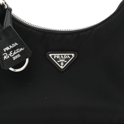 Prada Tessuto Nylon Saffiano Mini Re-Edition 2005 Bag Black 9 of 12