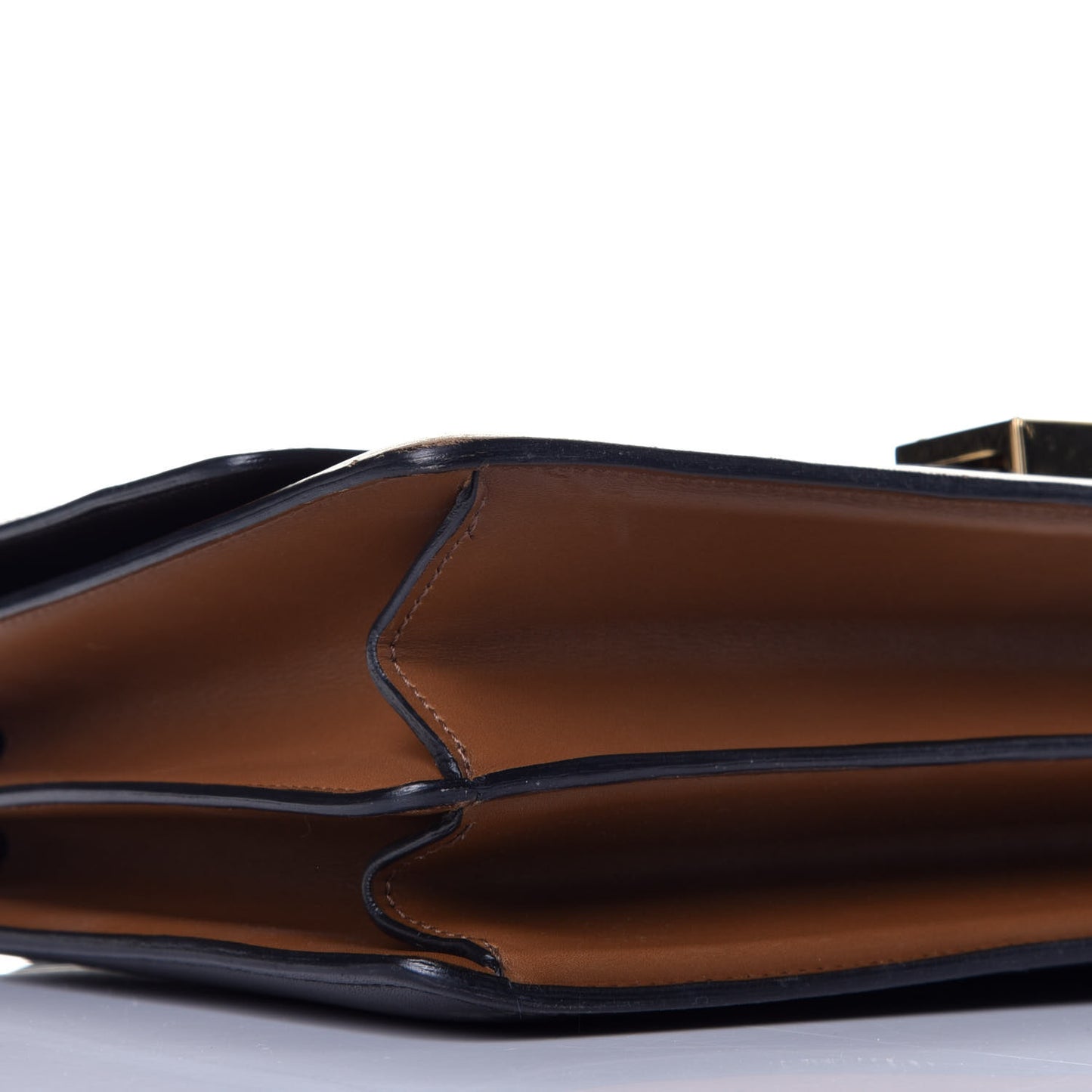 Calfskin Medium Bi-Color Case Flap Camel