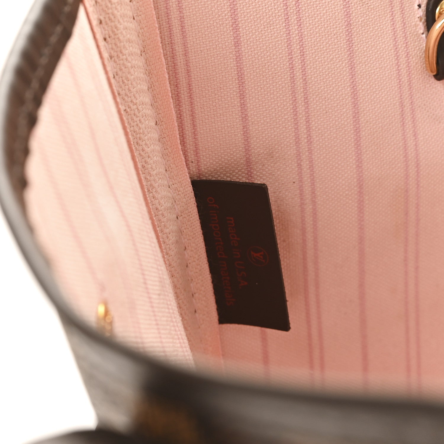 Louis Vuitton Damier Ebene Neo Neverfull MM Rose Ballerine 7 of 12
