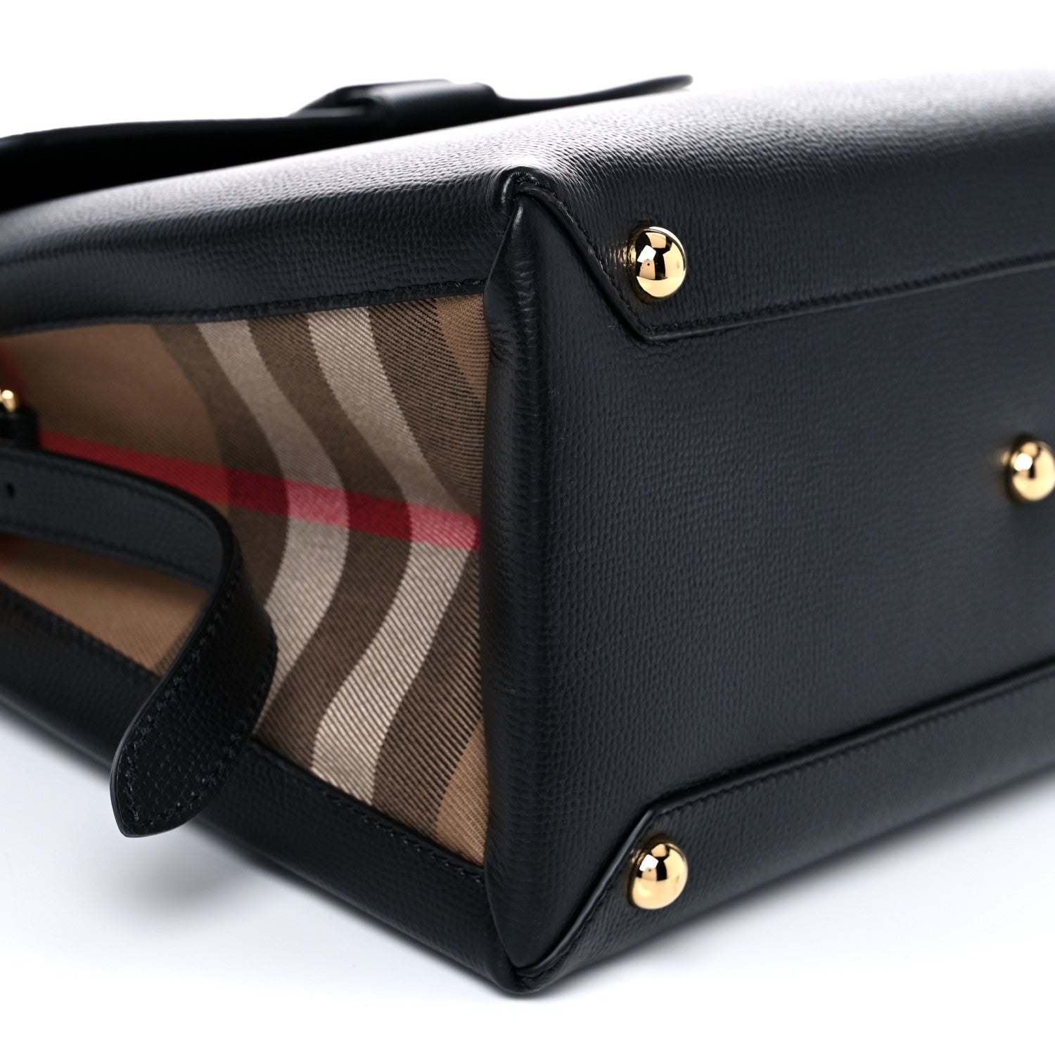 Burberry Derby Calfskin House Check Medium Camberley Black 9 of 10