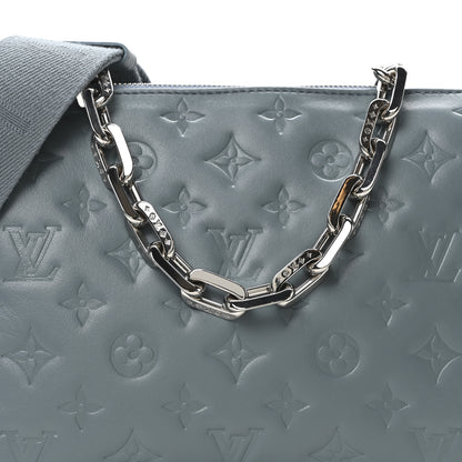 Louis Vuitton Lambskin Embossed Monogram Coussin PM Blue Glacier 7 of 9