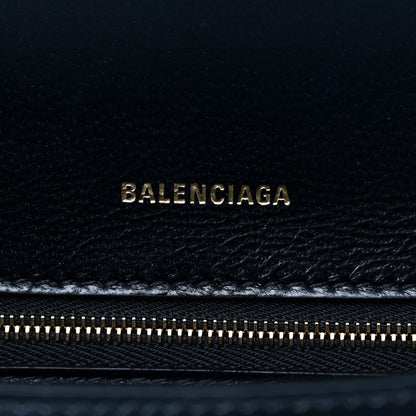 Balenciaga Shiny Box Calfskin Small Hourglass Top Handle Bag Black 6 of 10