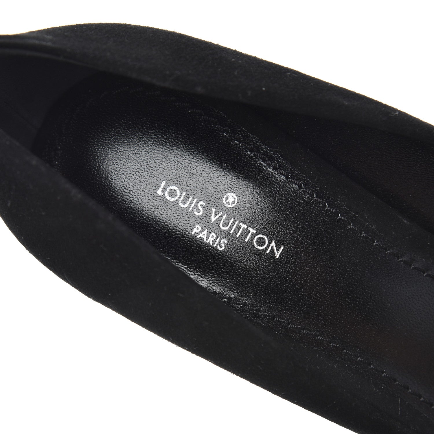 Louis Vuitton Suede Baby Goat Swarovski Crystal Madeleine Pumps 37 Black 7 of 13