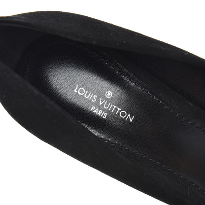 Louis Vuitton Suede Baby Goat Swarovski Crystal Madeleine Pumps 37 Black 7 of 13