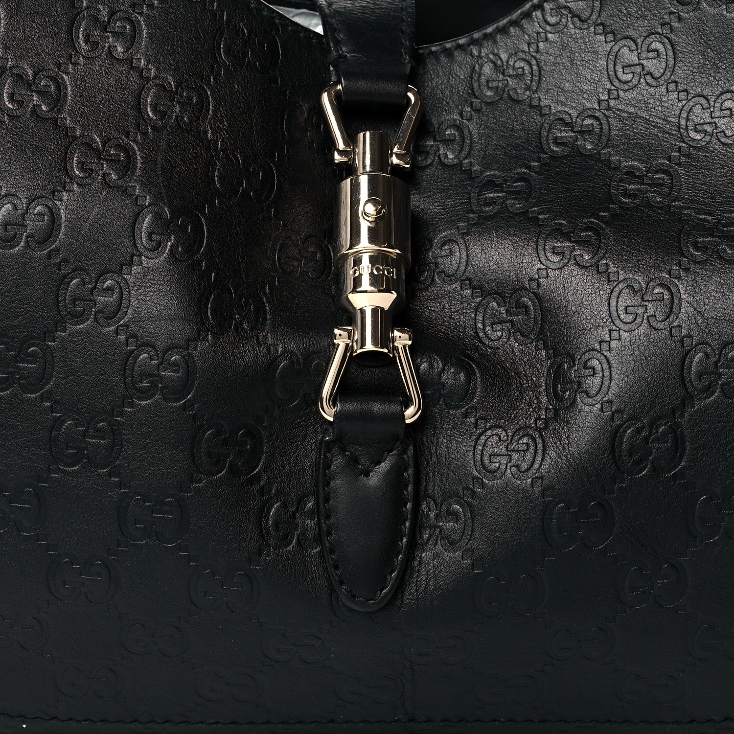 Gucci Guccissima Medium Jackie O Hobo Black 7 of 9