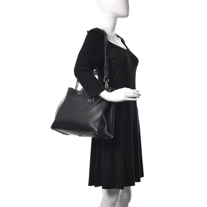 Christian Dior Smooth Calfskin Large Diorissimo Tote Black Rose Poudre 2 of 21