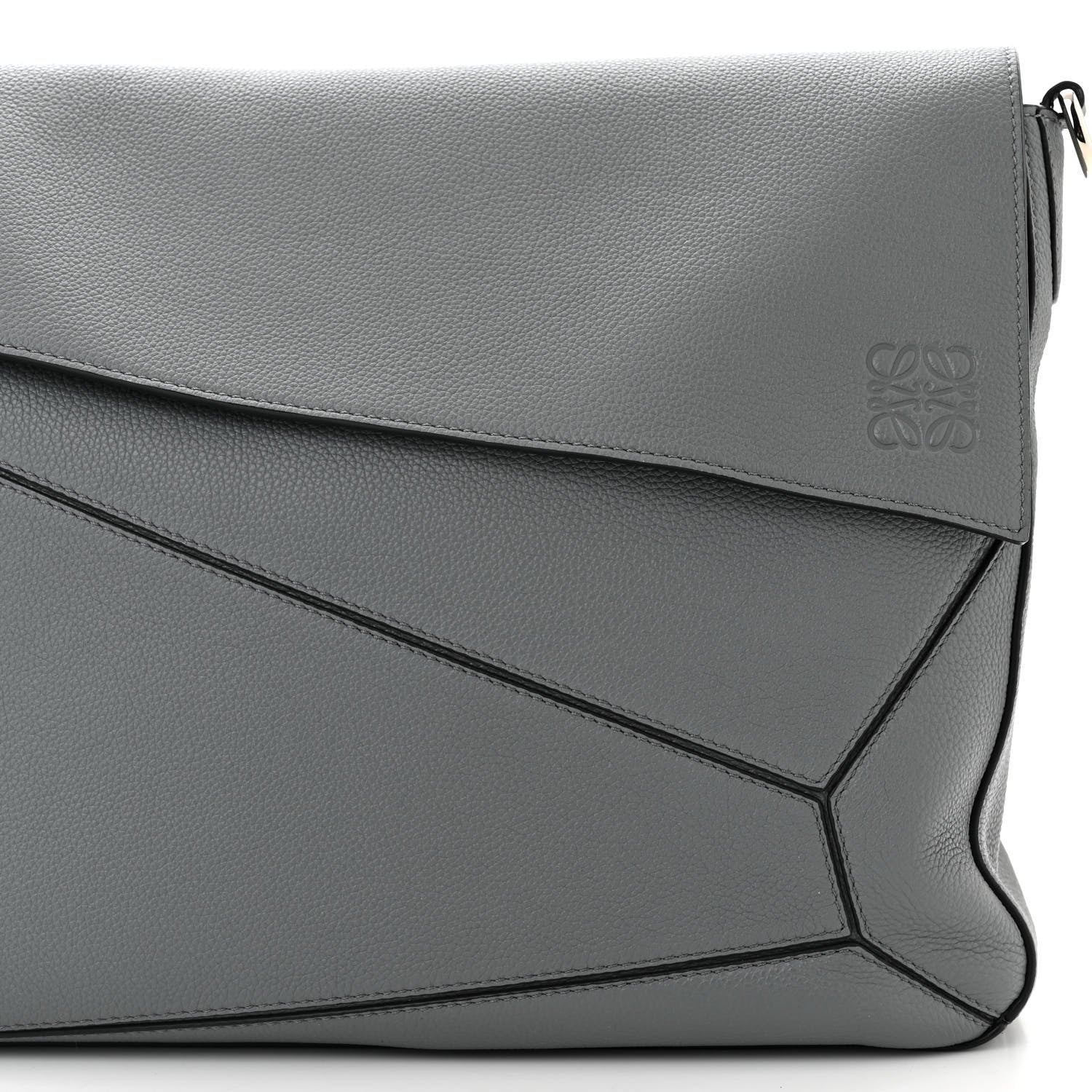 Loewe Calfskin Puzzle Messenger Bag Gunmetal 7 of 9