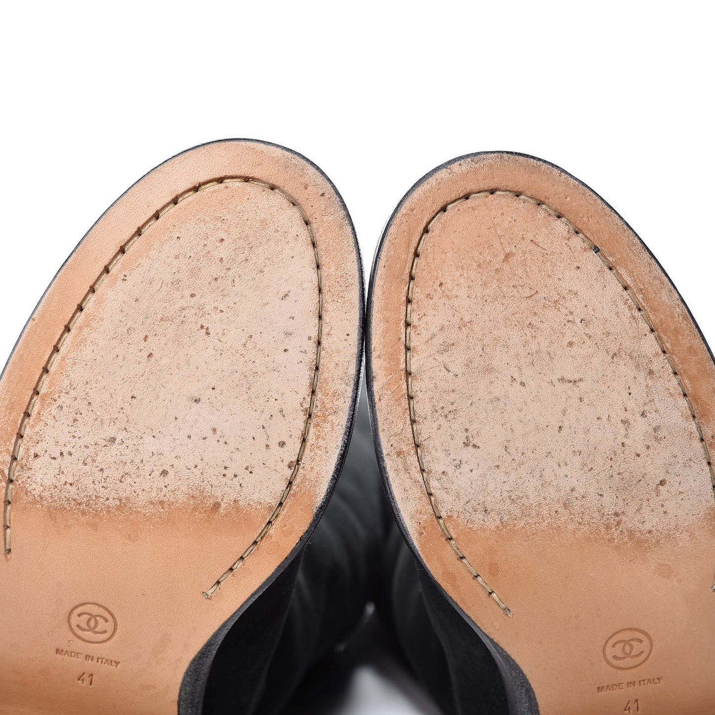 Shearling Suede CC Boots 41 Black