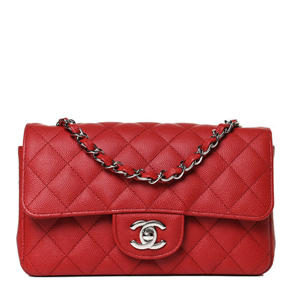 Chanel Caviar Quilted Mini Rectangular Flap Red 1 of 12