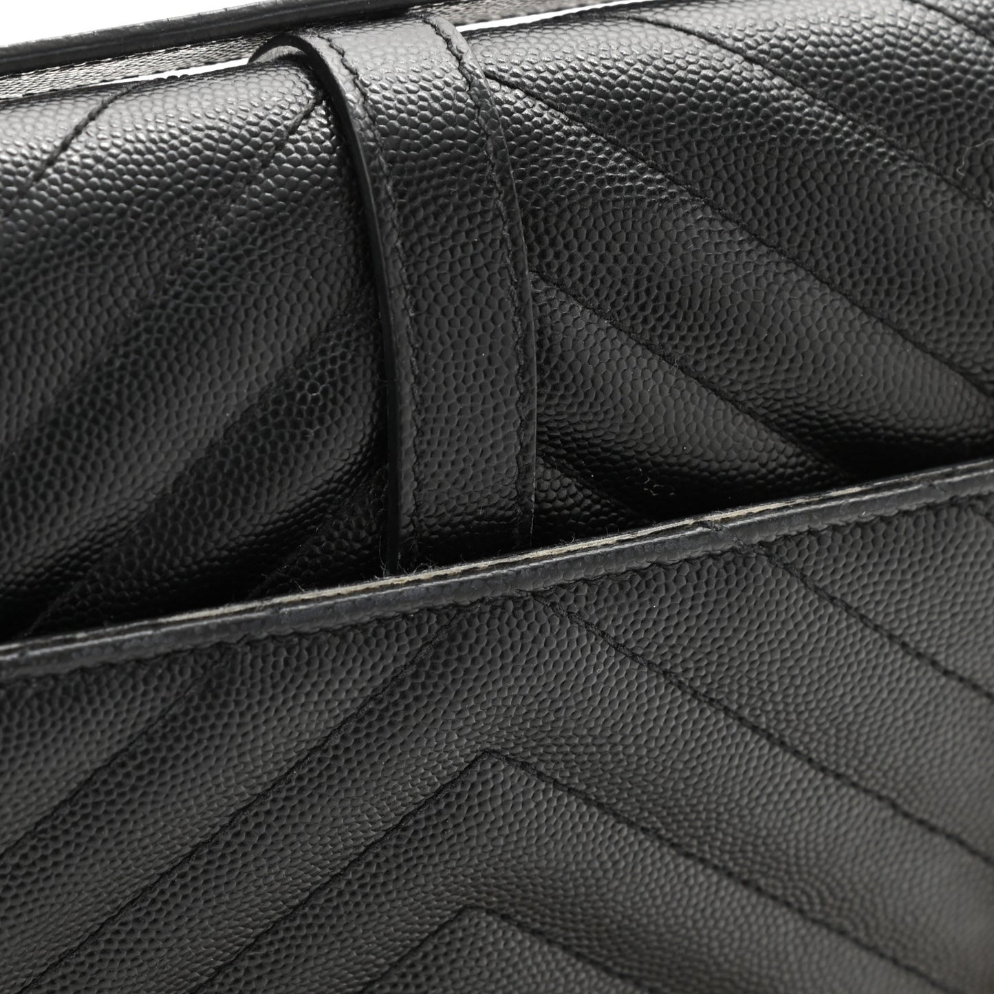 Grain De Poudre Matelasse Chevron Medium Monogram Satchel Black