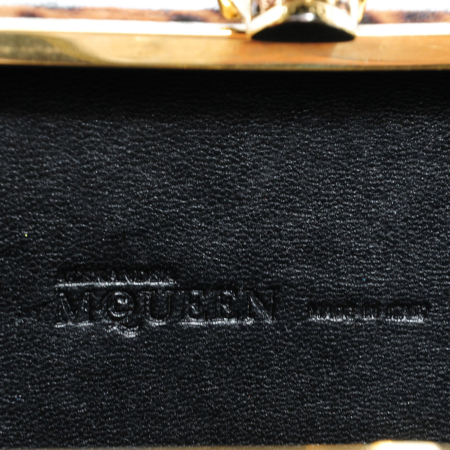 Leopard Print Calf Hair Box Clutch