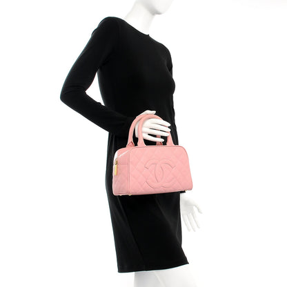 Chanel Caviar Quilted Small Bowler Pink 2 of 10