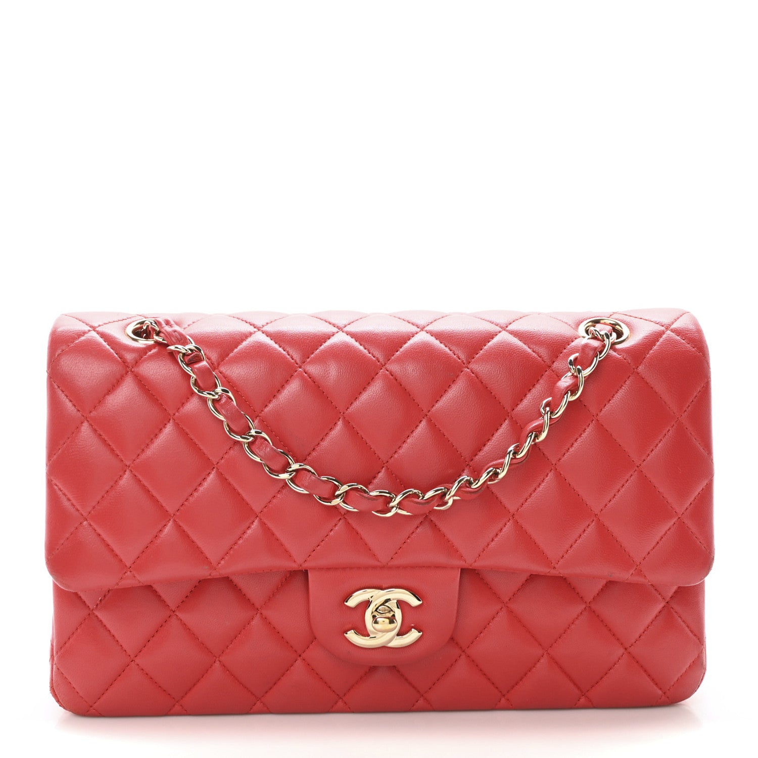Chanel Lambskin Quilted Medium Double Flap Red 1 of 12