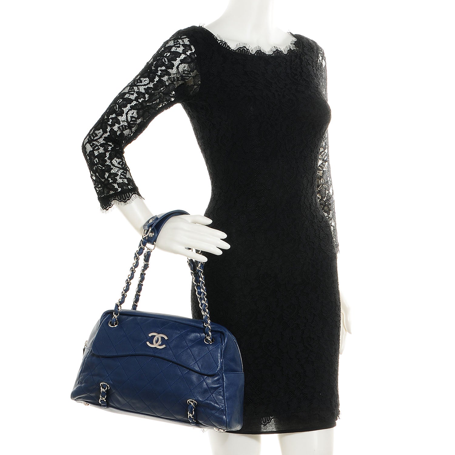 Chanel Lambskin Small Camera Case Blue 2 of 8