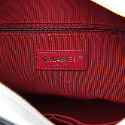 Chanel Aged Calfskin Quilted Medium Gabrielle Hobo Black White 5 of 9