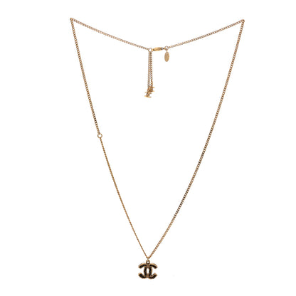 Chanel Resin CC Pendant Necklace Gold 3 of 7