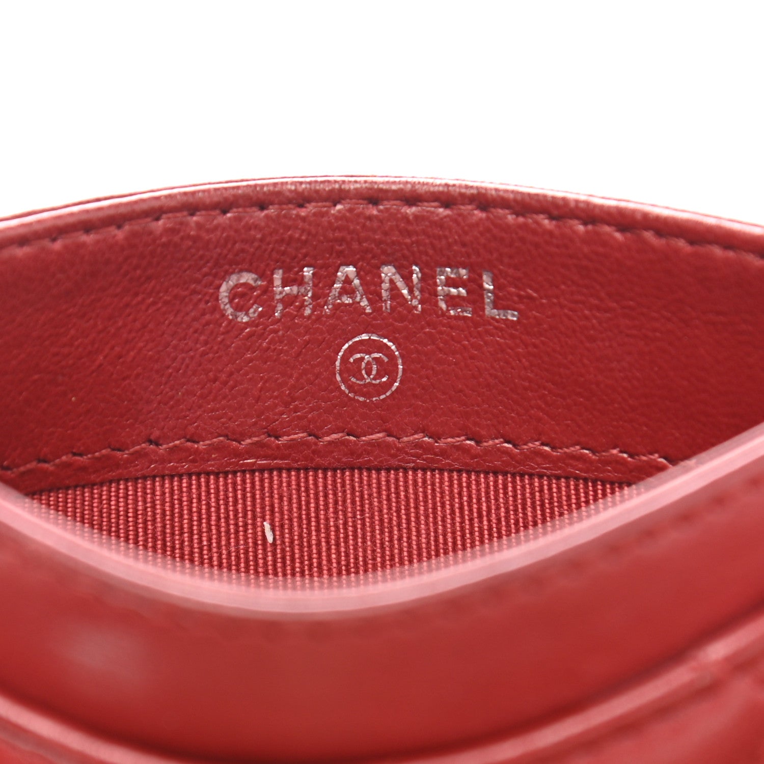 Chanel Lambskin Quilted Card Holder Red 6 of 9