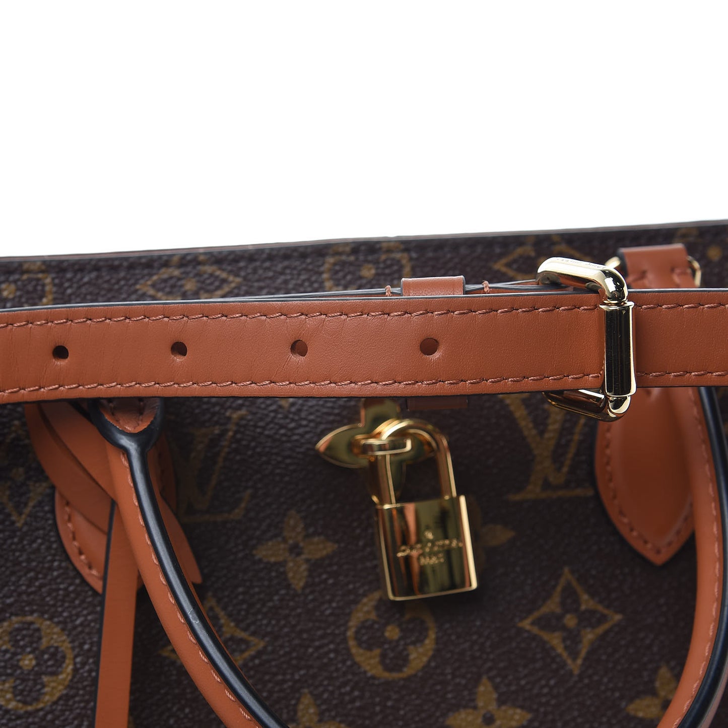 Monogram Flower Tote Caramel