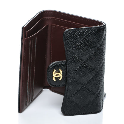 Chanel Caviar Quilted Compact Flap Wallet Black 5 of 10