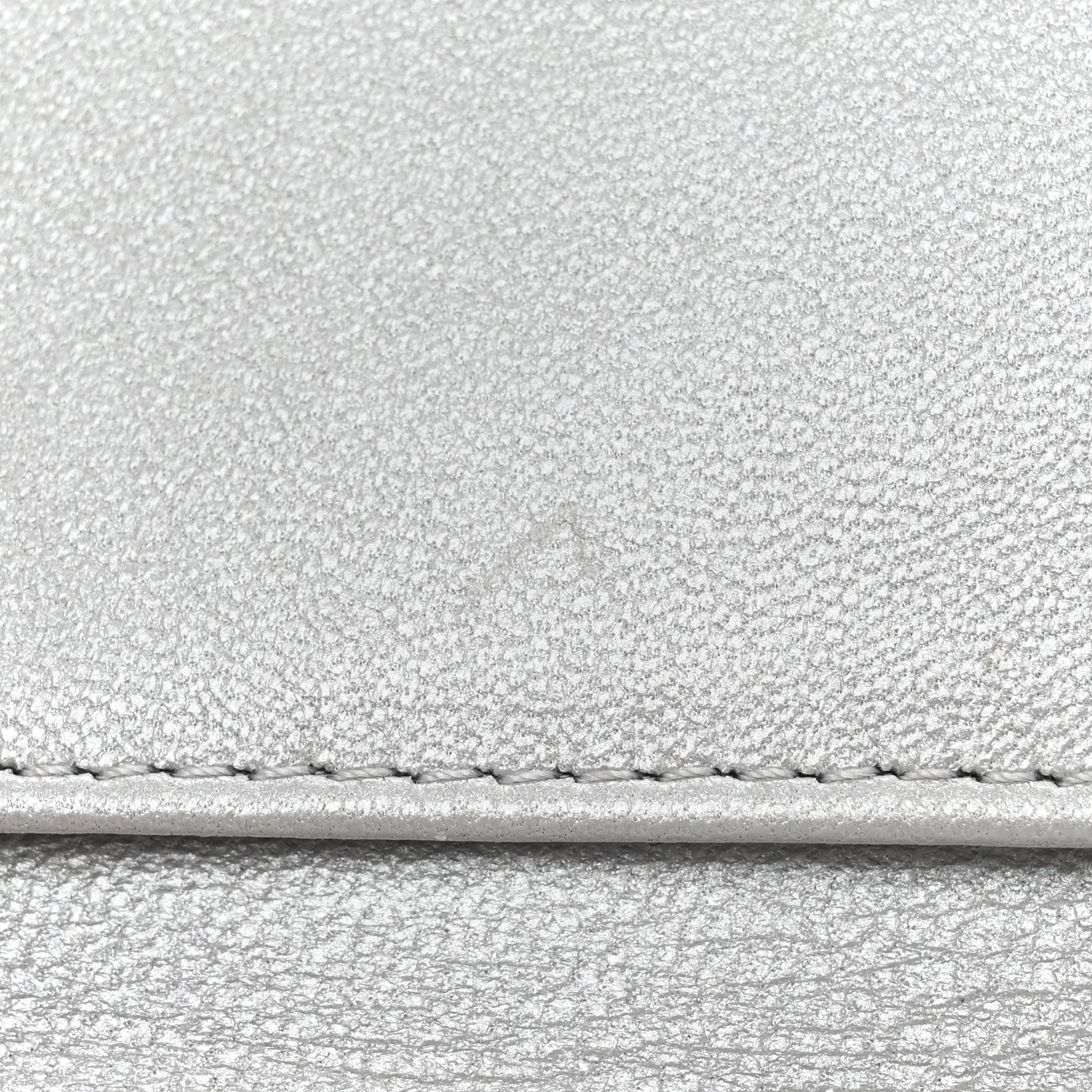 Chanel Metallic Caviar Quilted Compact Flap Wallet Silver 12 of 16