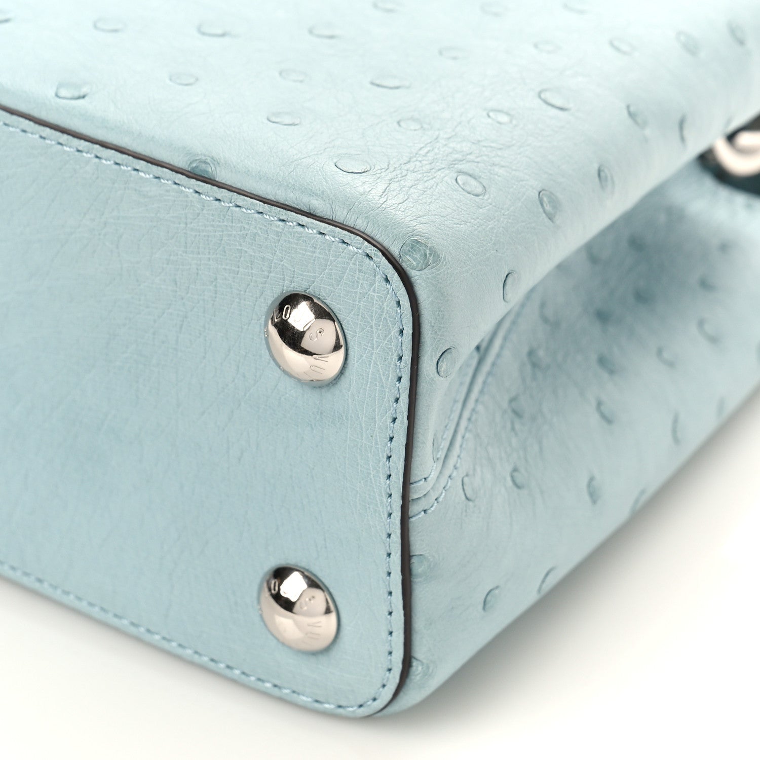 Louis Vuitton Ostrich Capucines BB Light Blue 8 of 8